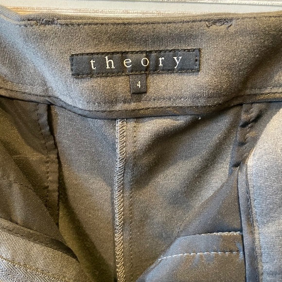 THEORY Gray Trouser Pants Cropped Size 4 - Picture 7 of 9